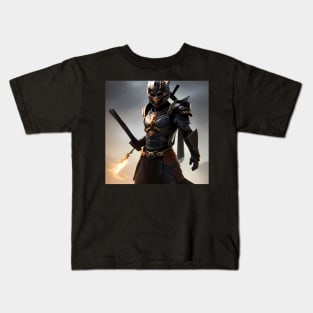 Sword of the Future: A Futuristic African Samurai T-Shirt Kids T-Shirt